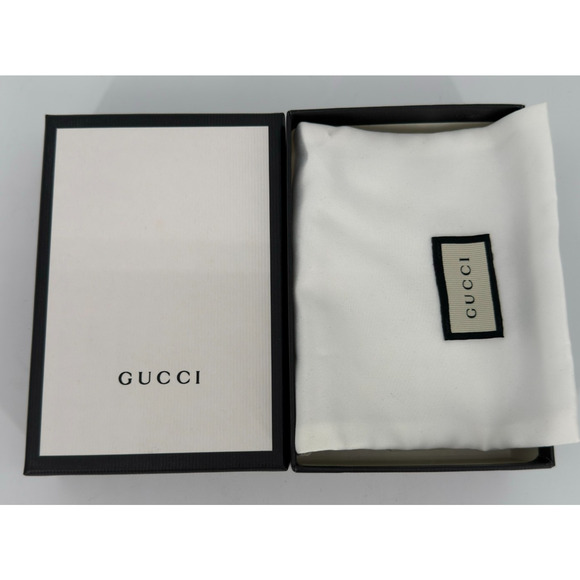 New GUCCI GG Marmont Diagonal Black and Red Leather Bifold Card Wallet W/ Box - Picture 13 of 15